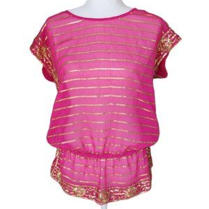 Chico's Flowy Sequin Splendor Lina Top